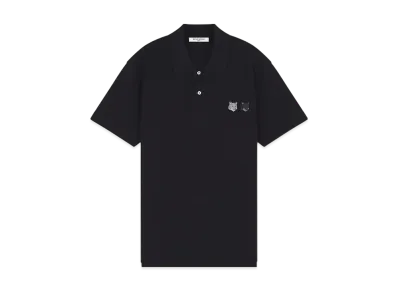 Maison Kitsune Double Bold Fox Head Patch Comfort Polo "Black"