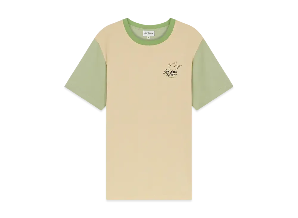 Maison Kitsune Cafe Kitsune Colorblock Relax T-Shirt "Chai Colorblock"