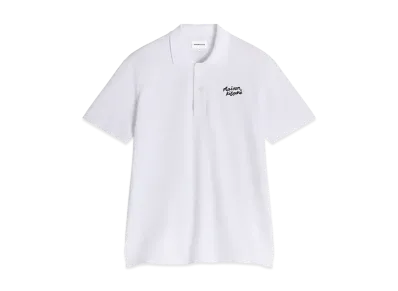 Maison Kitsune Handwriting Comfort Polo "White/Back"