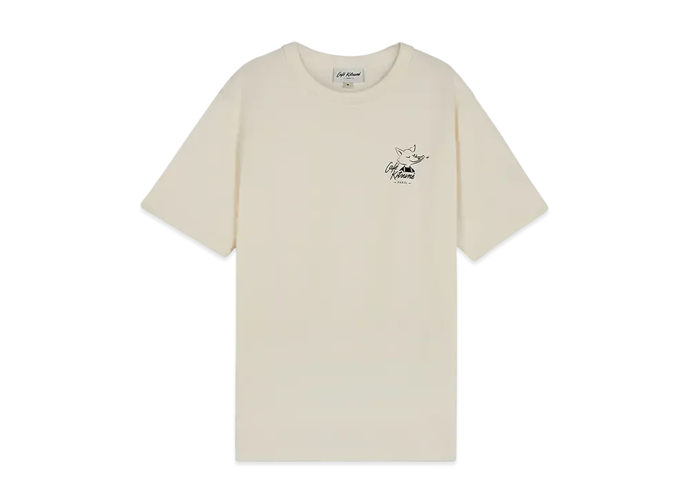 Maison Kitsune Cafe Kitsune Fox Relax T-shirt "Tapioca"