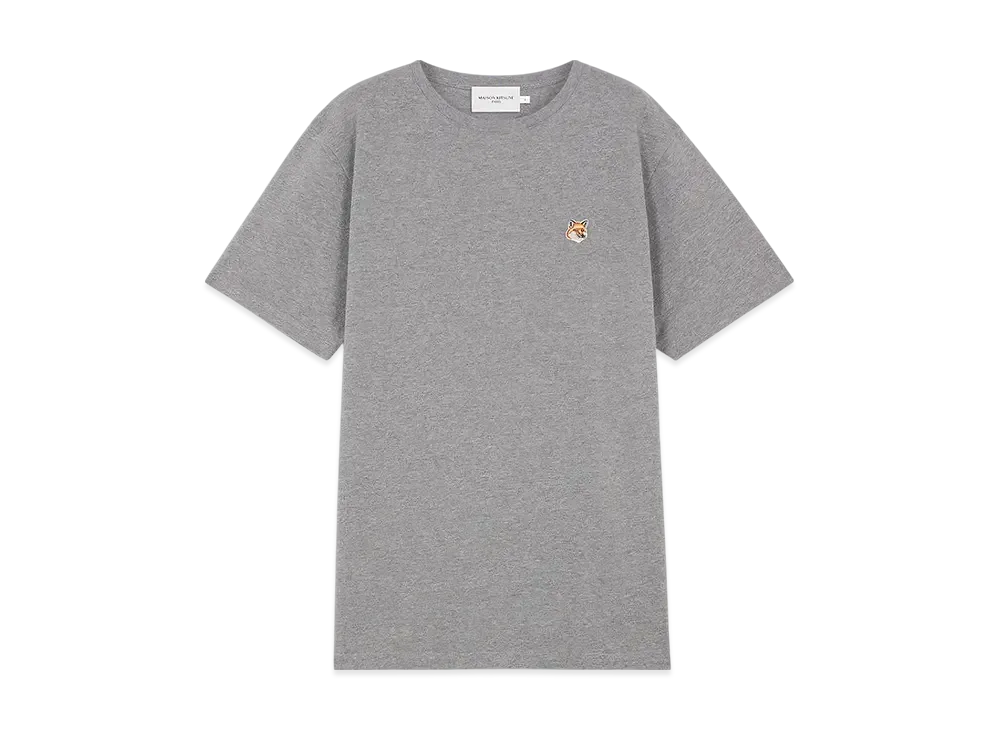Maison Kitsune Fox Head Patch Relaxed T-shirt "Light Grey Melange/Black"