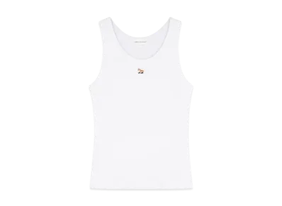 Maison Kitsune Baby Fox Rib Tank Top "White"