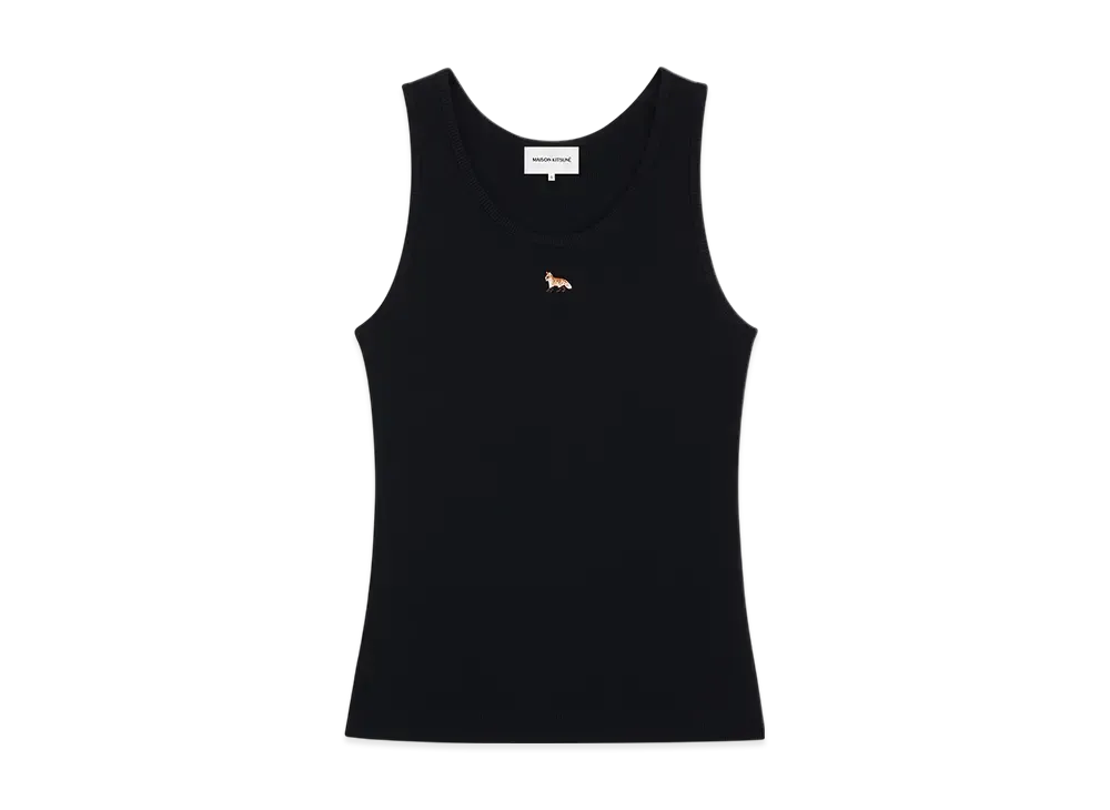 Maison Kitsune Baby Fox Rib Tank Top "Black"