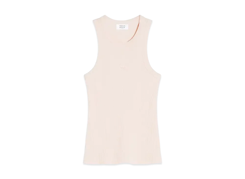 Maison Kitsune Baby Fox Patch Rib Tank Top "Pale Pink"