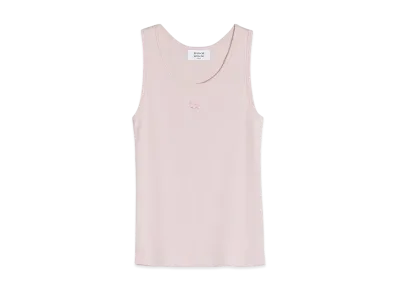 Maison Kitsune Baby Fox Patch Rib Tank Top "Rosewater"