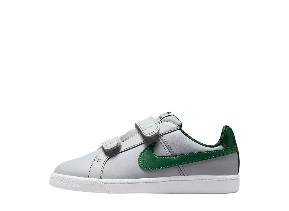 ナイキ PS コートロイヤル "ウルフグレー/ホワイト/ゴージグリーン" (キッズ)