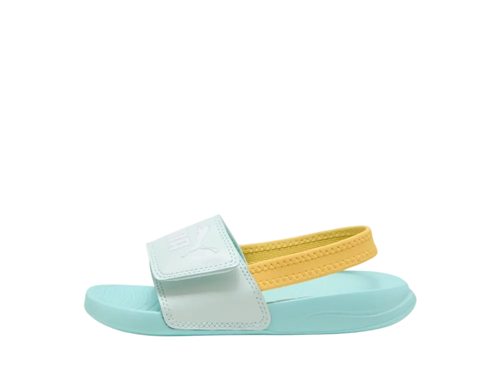 プーマ PS ポップキャット20 バックストラップ "ピースフルブルー/プーマホワイト/セーフレイク/サニーイエロー" (キッズ)