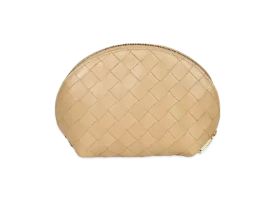 Bottega Veneta Intrecciato Lambskin Calfskin Cosmetic Pouch "Chipria"