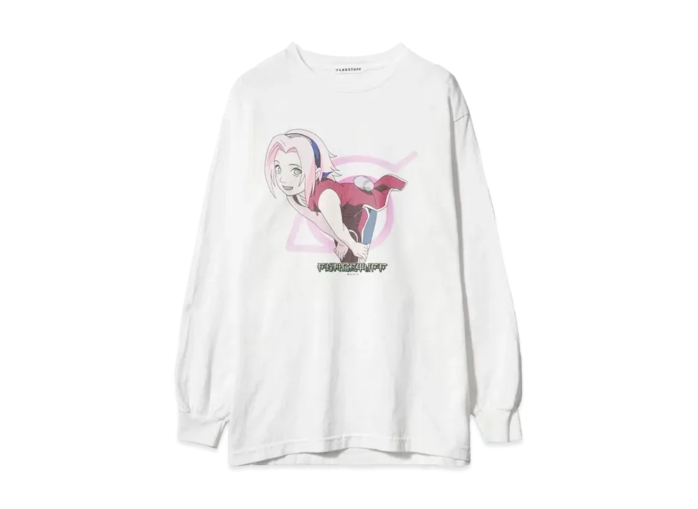NARUTO x F-LAGSTUF-F ”SAKURA” L/S TEE "WHITE"