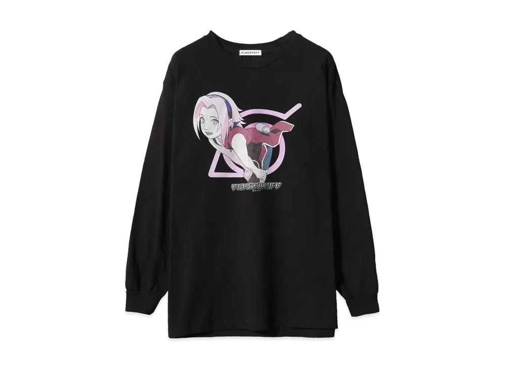 NARUTO x F-LAGSTUF-F ”SAKURA” L/S TEE "BLACK"