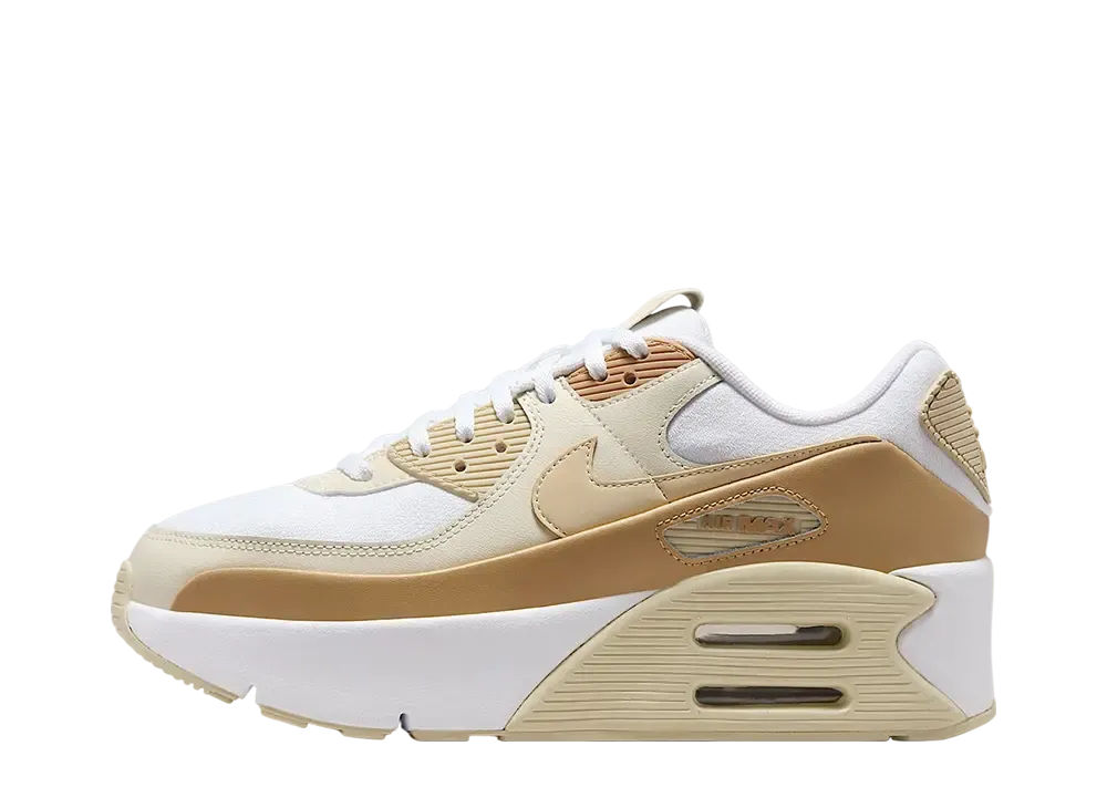 Nike Women's Air Max 90 LV8 "White/Club Gold/Coconut Milk/Team Gold"