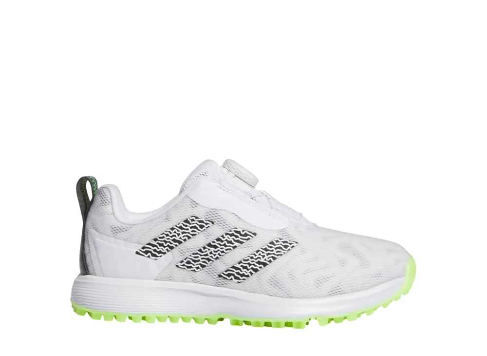 アディダス GS コードカオス25 ボア "クラウドホワイト/コアブラック/ルシッドレモン" (キッズ)