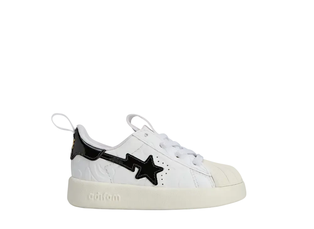 A BATHING APE × adidas TD Adiform Superstar 360 "Cloud White/Core Black/Gold Metallic"