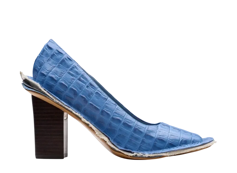 マーティンローズ × クラークス ウィメンズ ヒール "ブルーレザー"