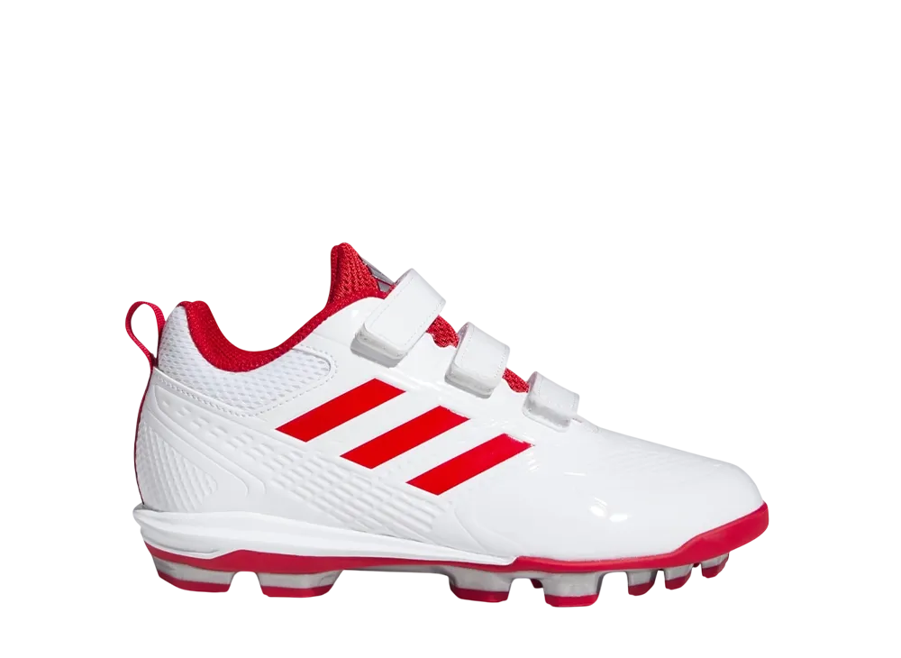 アディダス GS スタビル 5ポイント ロー AC ベースボールスパイク "クラウドホワイト/チームパワーレッド/シルバーメタリック" (キッズ)