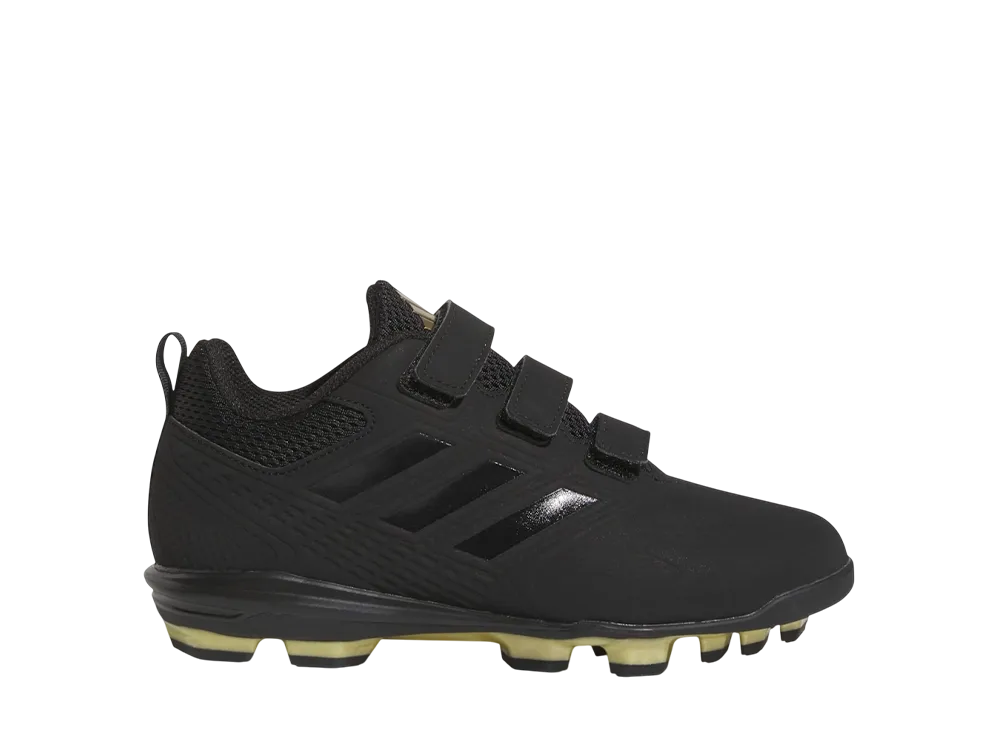 アディダス GS スタビル 5ポイント ロー AC ベースボールスパイク "コアブラック/ゴールドメタリック" (キッズ)