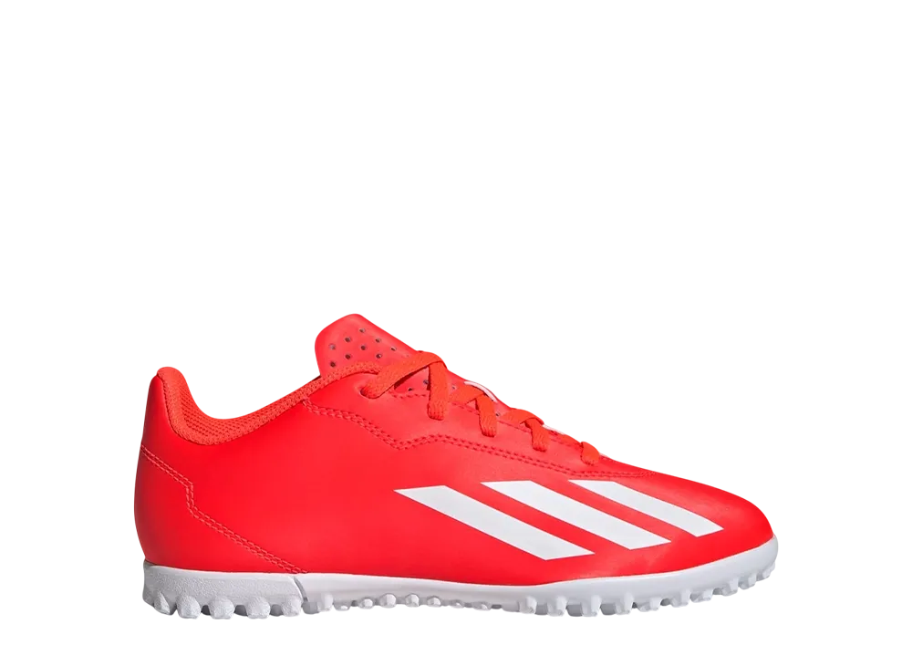 アディダス GS エックス クレイジーファースト クラブ TF "ソーラーレッド/クラウドホワイト/チームソーラーイエロー" (キッズ)