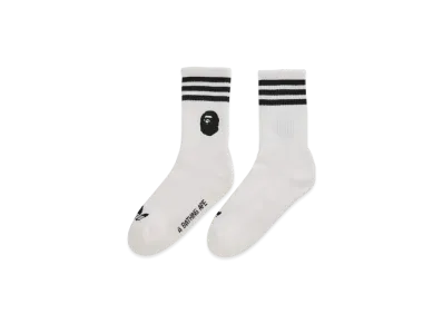 adidas x A BATHING APE Socks "White/Black"