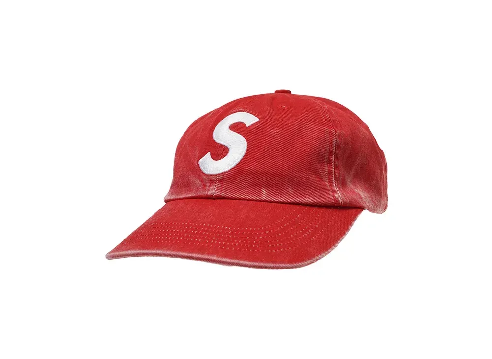Supreme Pigment Coated S Logo 6-Panel "Red"