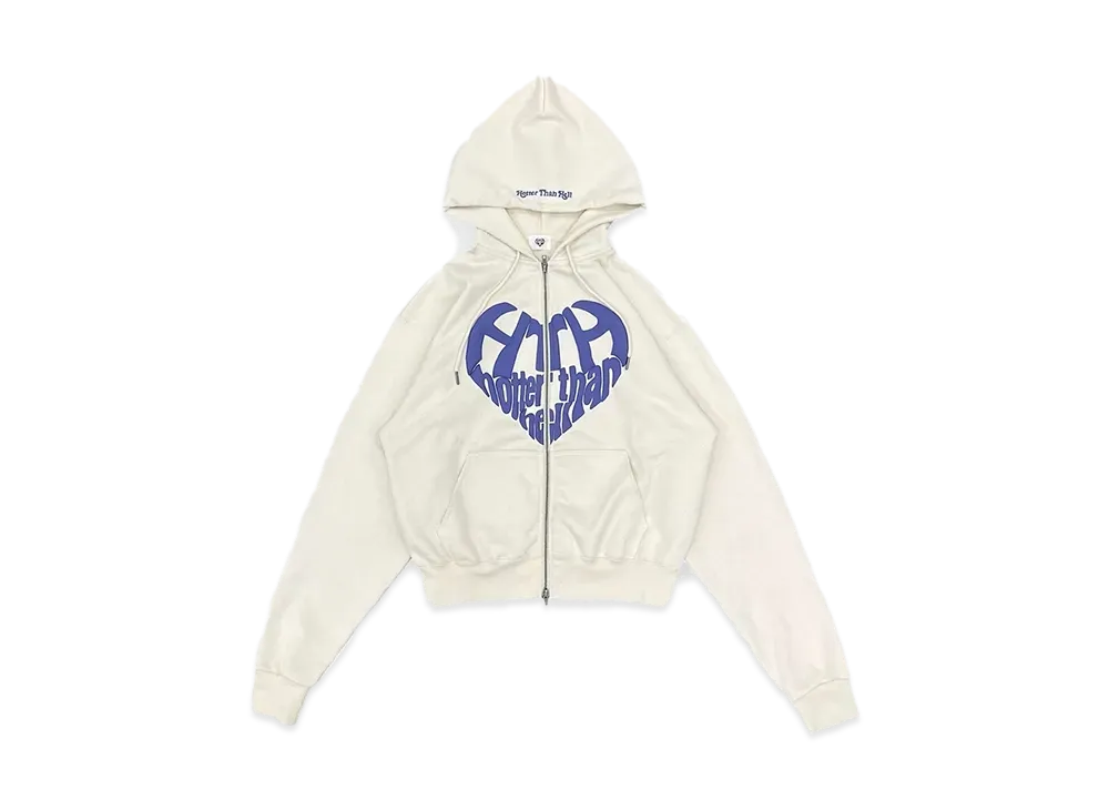 HTH heart logo zip hoodie "OFFxBLUE"