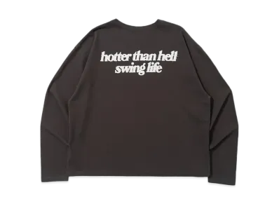 HTH Applique long tee "CHARCOAL"