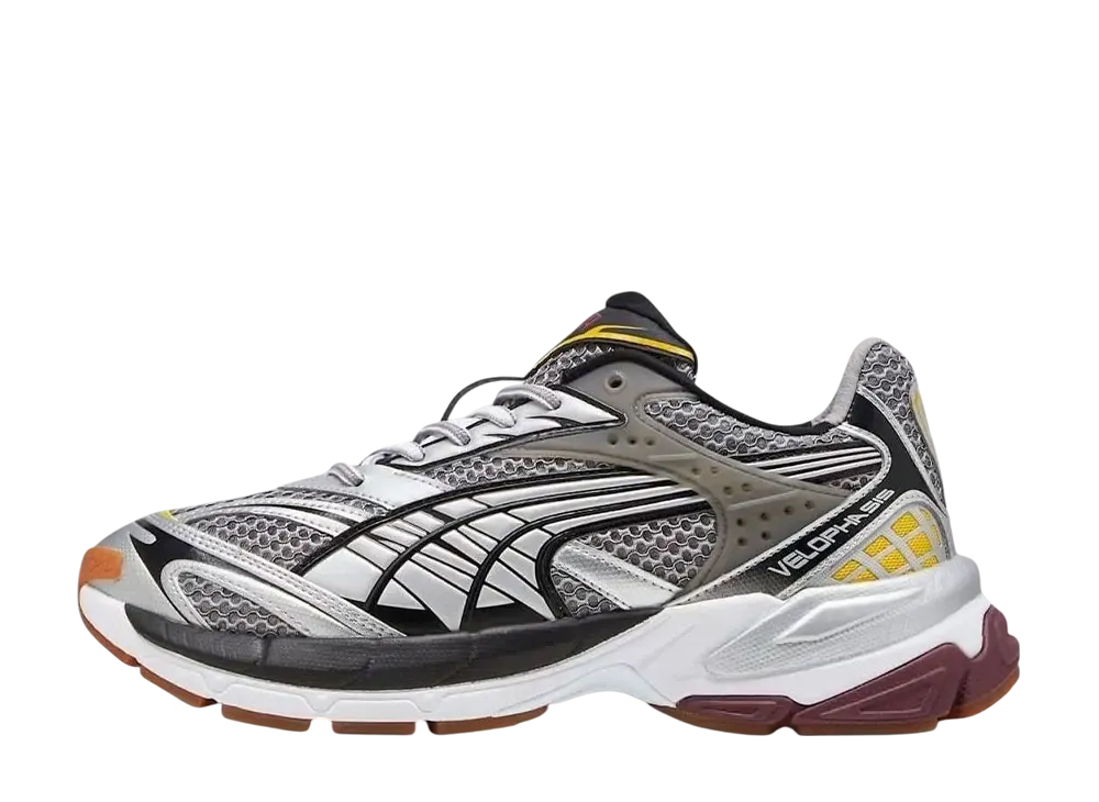 プーマ ベロファシス フェーズド "シルバー/バーガンディ/イエロー"