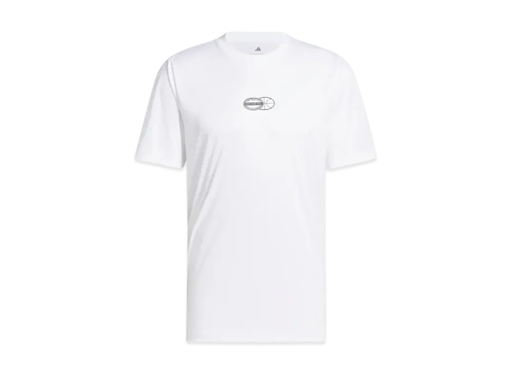 adidas Get Buckets Graphic Short Sleeve T-shirt "White"