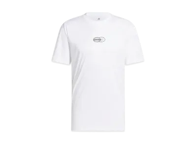 adidas Get Buckets Graphic Short Sleeve T-shirt "White"