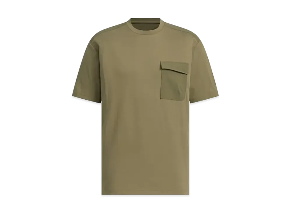 adidas City Escape Loose Fit Fabric Mix Short Sleeve Pocket T-shirt "Olive Strata"