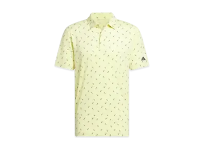 adidas Ultimate 365 Printed Mesh Polo Shirt "Powder Yellow/Collegiate Navy"