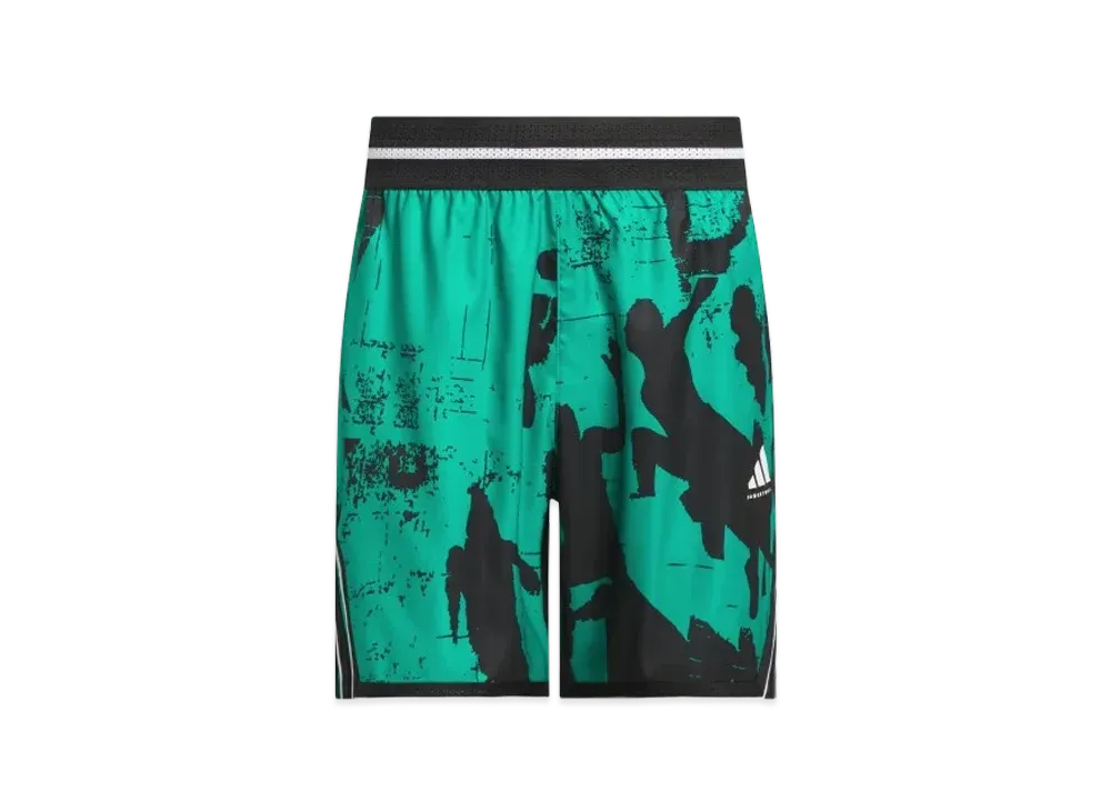 adidas Crazy Light All-Over Print Shorts "Glory Green/Black"