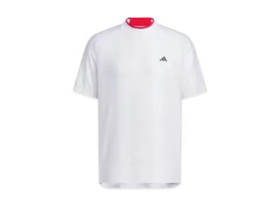 adidas Adizero Mesh Mockneck Short Sleeve Shirt "White"