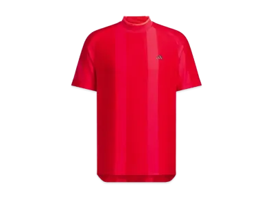 adidas Adizero Mesh Mockneck Short Sleeve Shirt "Pure Ruby"