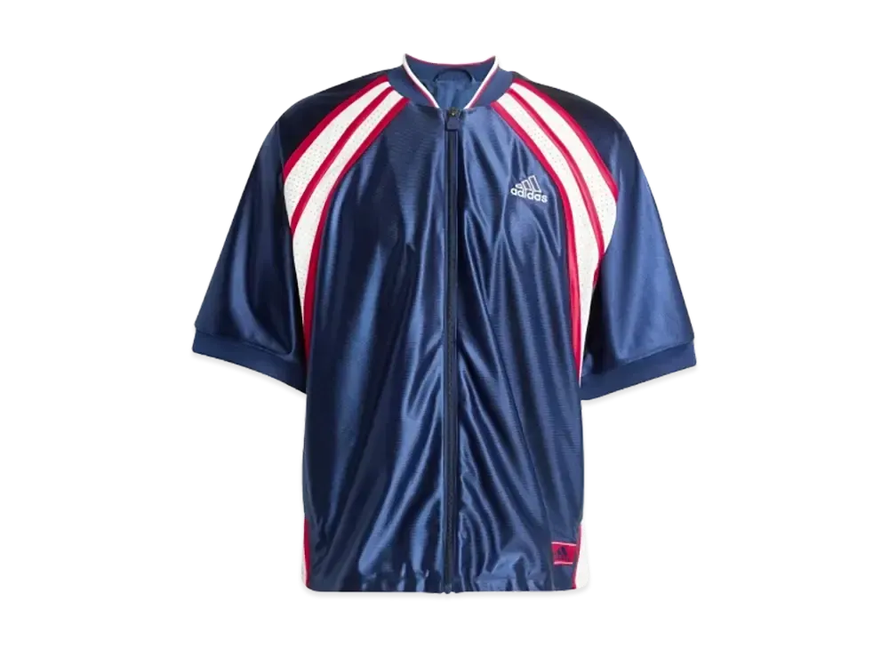 adidas Cut-Out Short Sleeve Track Top "Night Indigo"