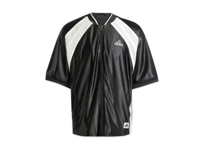 adidas Cut-Out Short Sleeve Track Top "Black"
