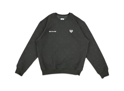 HTH Rhinestone sweat shirts "CHARCOAL"