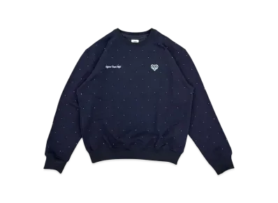 HTH Rhinestone sweat shirts "NAVY"