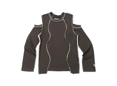 HTH Shoulder point long Tee "CHARCOAL"