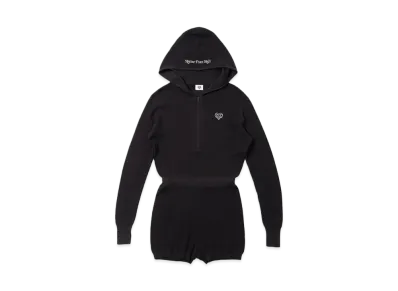 HTH hood romper "CHARCOAL"