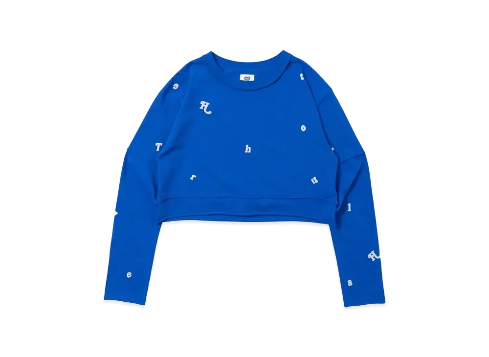 HTH All over pattern long tee "BLUE"