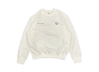 HTH Rhinestone sweat shirts "WHITE"