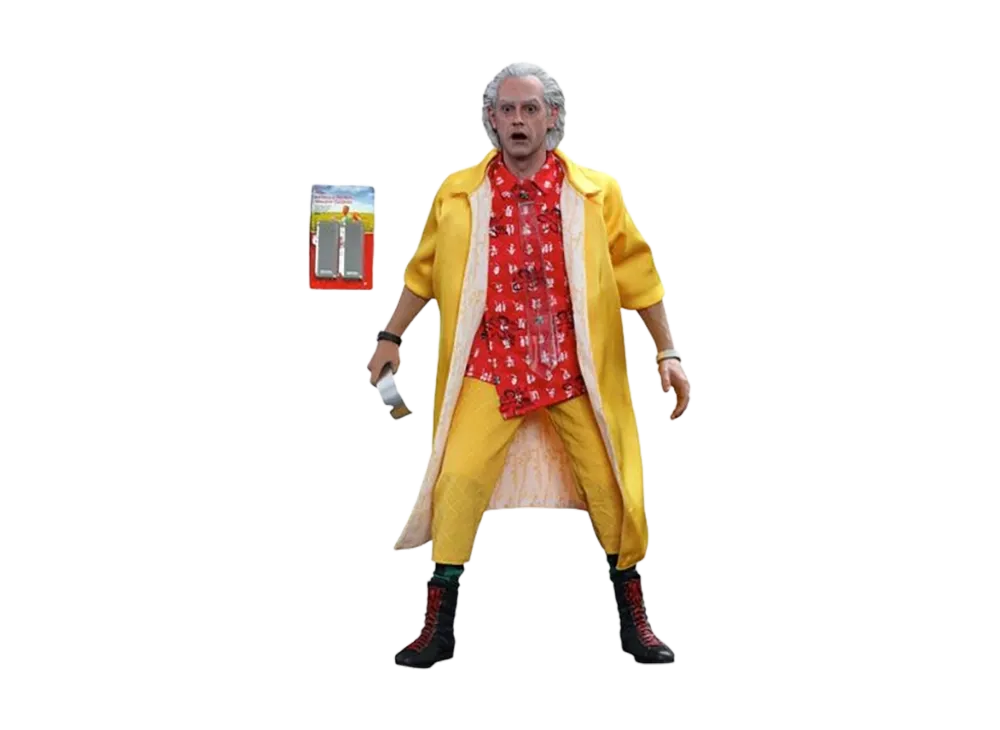 Hot Toys "Movie Masterpiece" -Back To The Future Part II- 1/6 Scale Fully Poseable Figure: Dr. Emmett Brown [With Bonus Accessory]