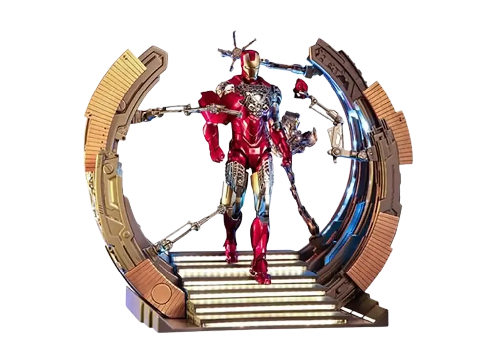 Hot Toys "Movie Masterpiece Diecast" -The Avengers- 1/6 Scale Fully Poseable Figure: Iron Man Mark 6 (Version 2.0) [With Suit-Up Gantry]