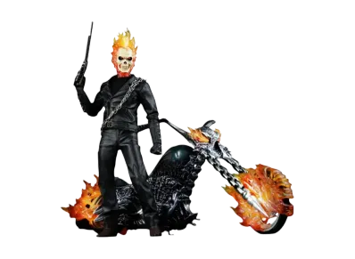 Hot Toys "Movie Masterpiece" -Ghost Rider- 1/6 Scale Fully Poseable Figure: Ghost Rider & Hell Cycle
