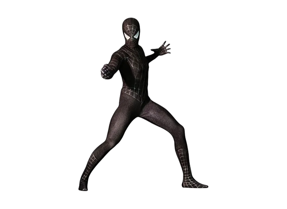 Hot Toys "Movie Masterpiece" -Spider-Man 3- 1/6 Scale Fully Poseable Figure: Spider-Man (Black Suit Version)