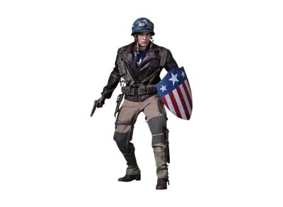 Hot Toys "Movie Masterpiece" -Captain America The First Avenger- 1/6 Scale Fully Poseable Figure: Captain America (World War 2 Rescue Version)