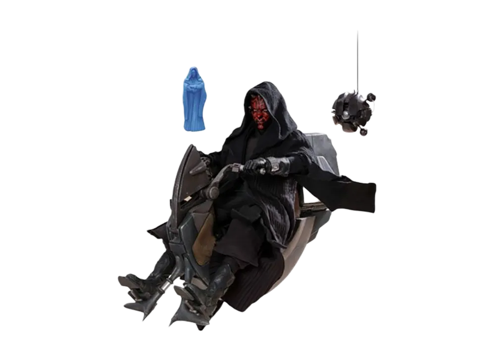 Hot Toys "Movie Masterpiece Deluxe" -Star Wars / Episode I The Phantom Menace- 1/6 Scale Fully Poseable Figure: Darth Maul & Sith Speeder [With Bonus Accessory]