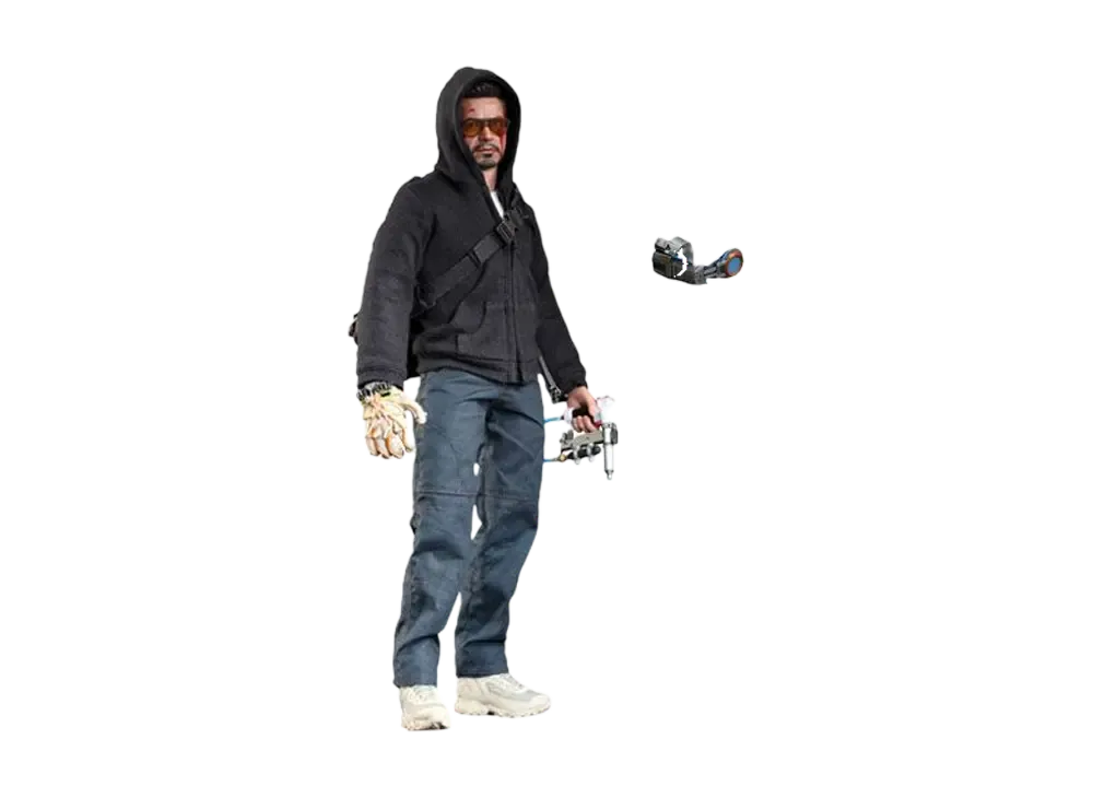 Hot Toys "Movie Masterpiece" -Iron Man 3- 1/6 Scale Fully Poseable Figure: Tony Stark (The Mechanic Version) [With Bonus Accessory]