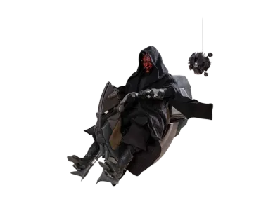 Hot Toys "Movie Masterpiece Deluxe" -Star Wars / Episode I The Phantom Menace- 1/6 Scale Fully Poseable Figure: Darth Maul & Sith Speeder