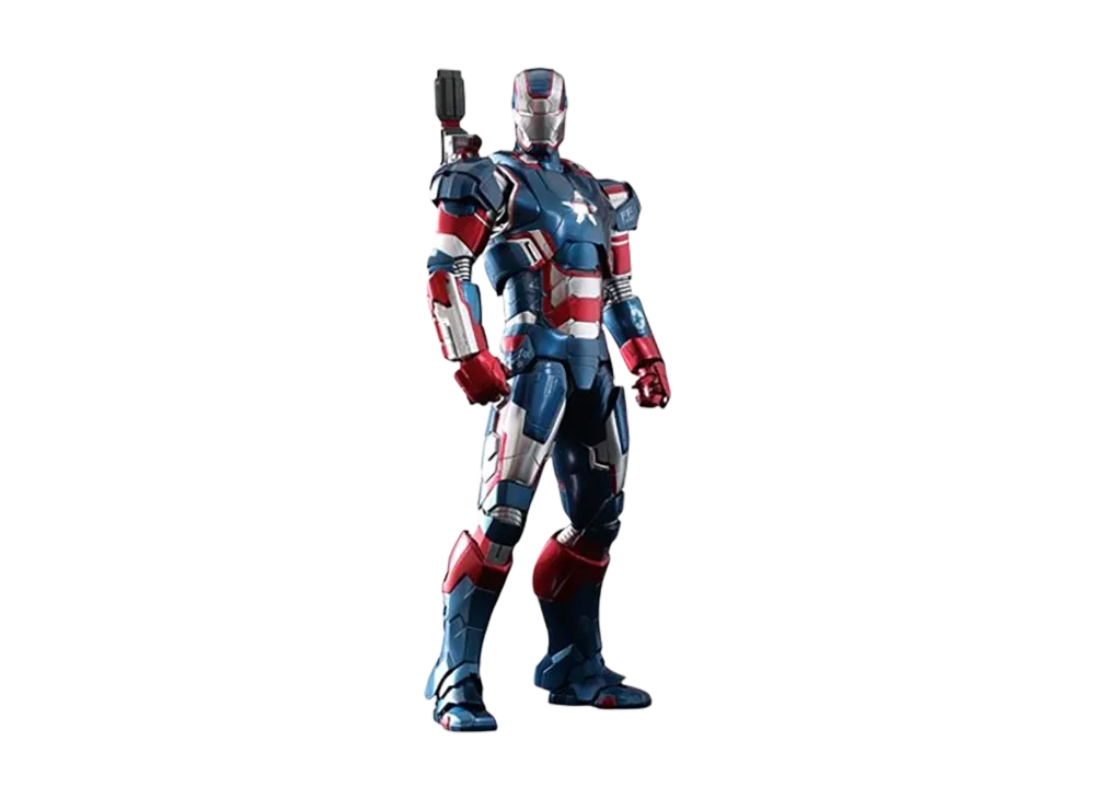 Hot Toys "Movie Masterpiece Diecast" -Iron Man 3- 1/6 Scale Fully Poseable Figure: Iron Patriot